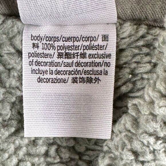 PINK Victorias Secret Hoodie Womens Med Sherpa Fleece Pullover Kangaroo Pocket - Picture 3 of 13